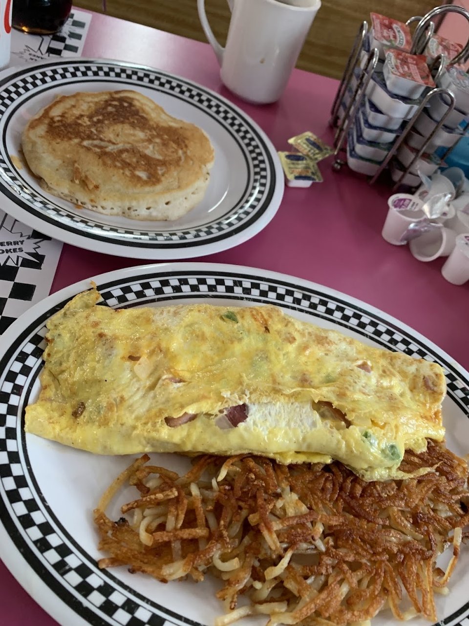Western Omelette with Hash Browns